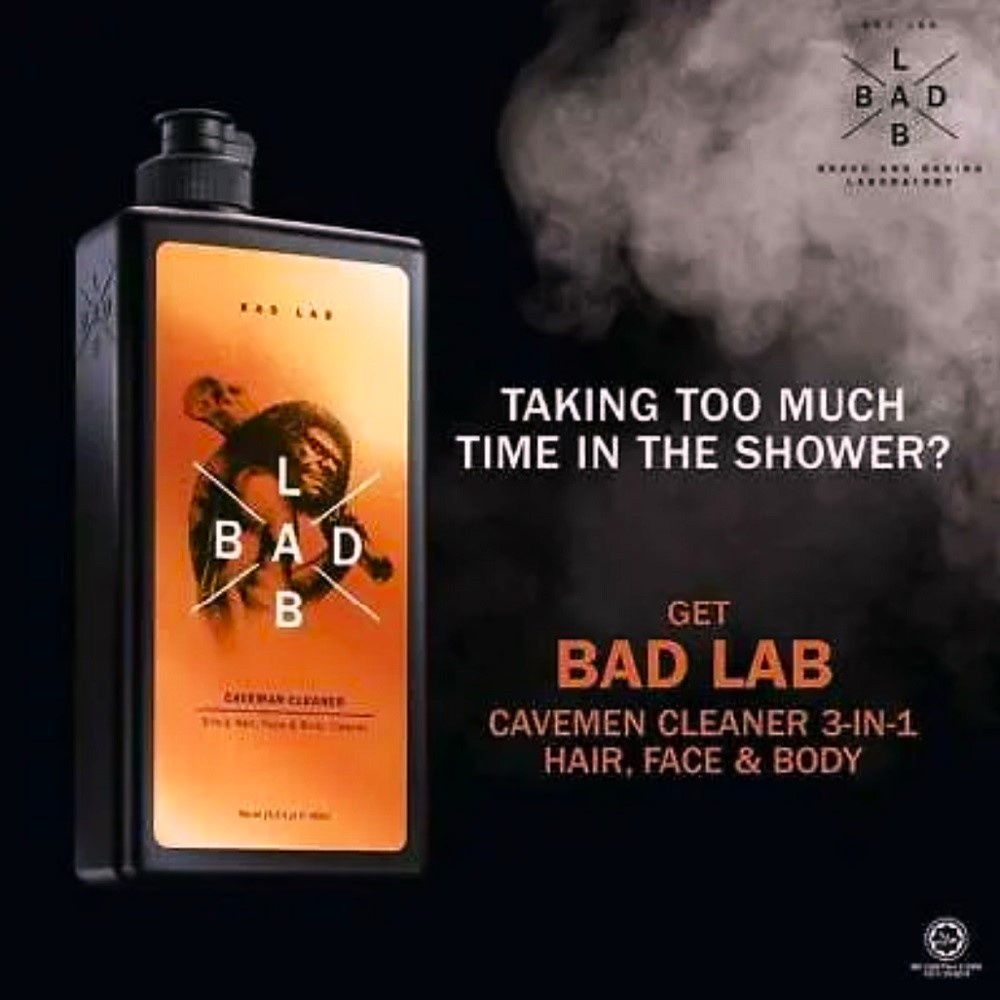 BAD LAB CAVEMAN 3in1 Hair, Face & Body Cleaner (Classic) 400ml