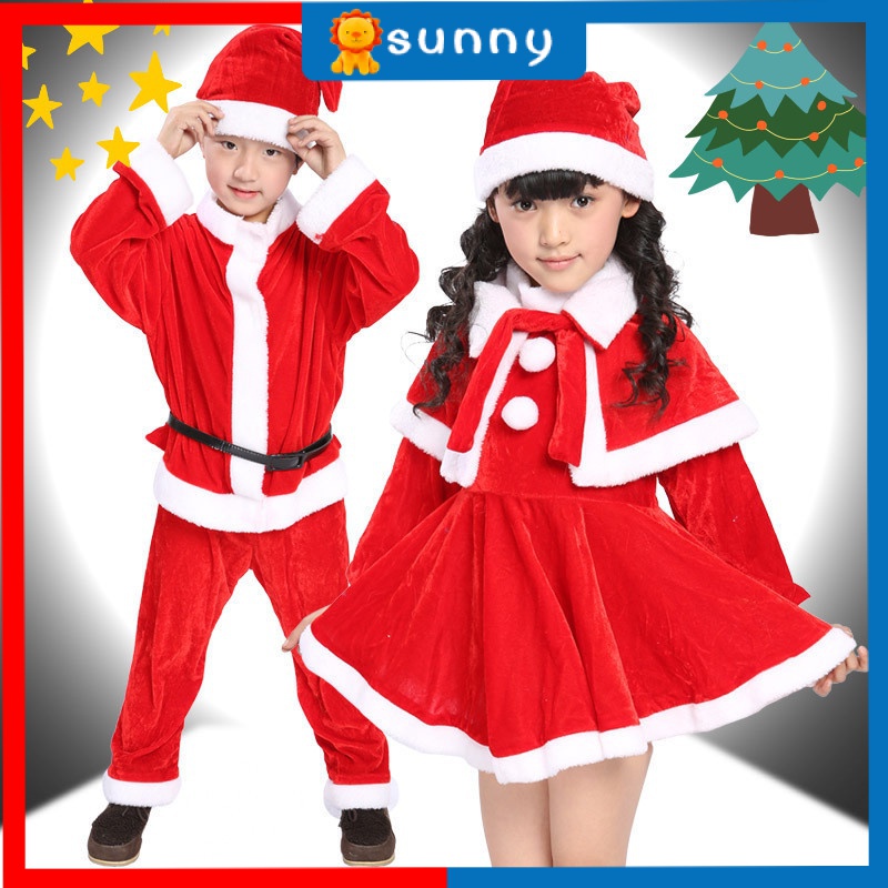 Fast delivery Baby Boy Girl Christmas Santa Claus Christmas Suit Costume Suit Kids New Year Children s Clothing Dress Set Toddler Girl 1 12Y Shopee Malaysia