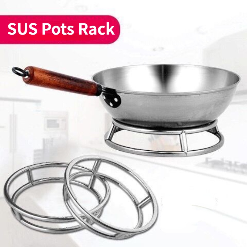 Stainless Steel Pot Holder Kitchen Racks Wok Rack Countertop Pot Pad ...