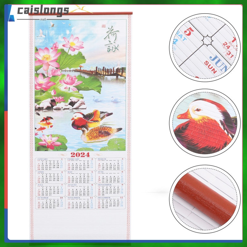 Calendar 2024 Monthly Chinese Traditional New Year Wall Dragon Book