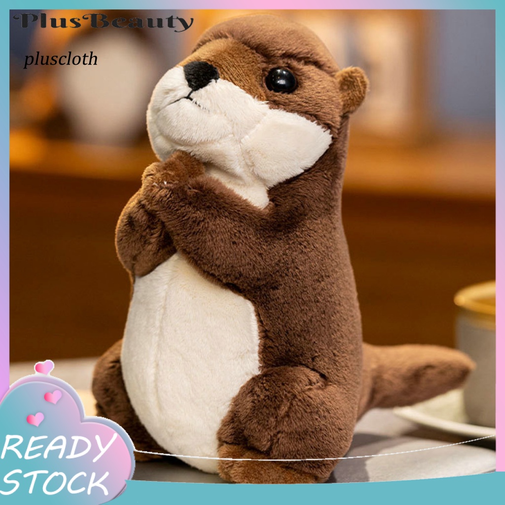 Lifelike Otter Plushie Odorfree Otter Stuffed Animal Fluffy Otter