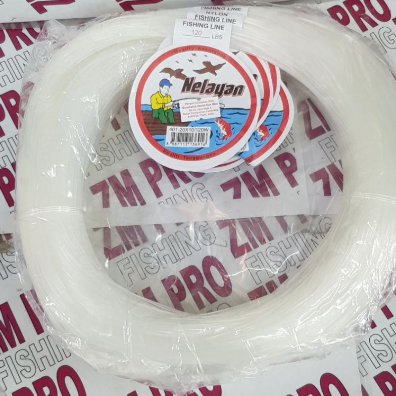 (200m) White Nelayan Line /Nelayan Nylon Fishing Line Perambut Nelayan ...