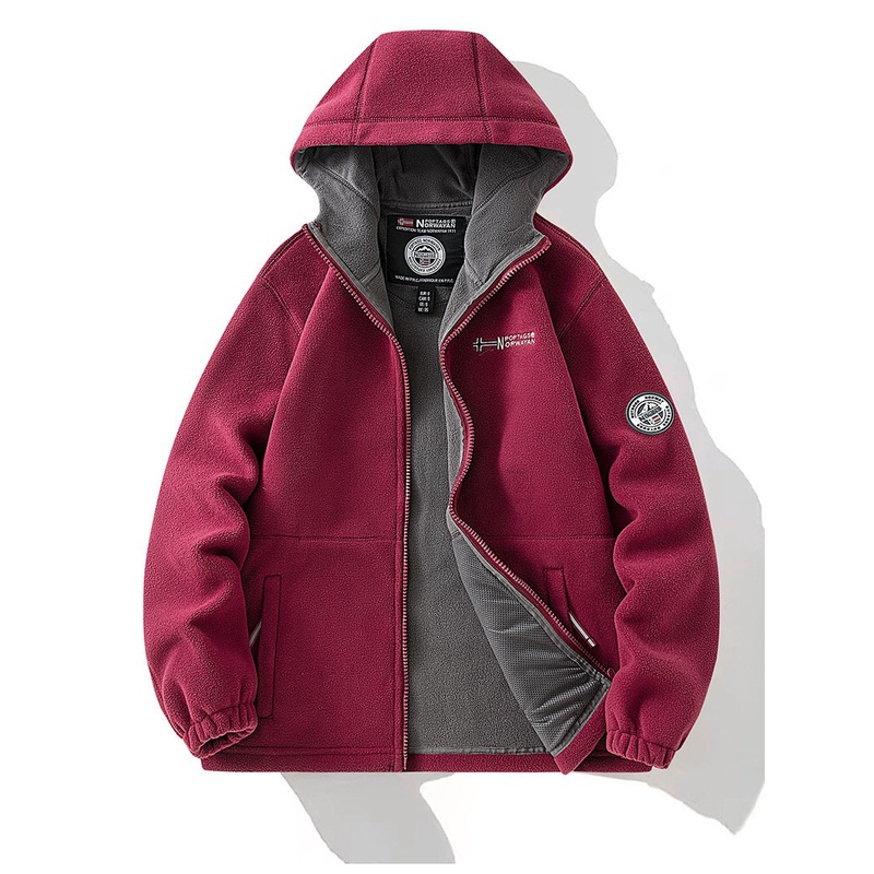 Export Norwegian Fleece Jacket Men Women Style Hooded Jacket Tik Tok
