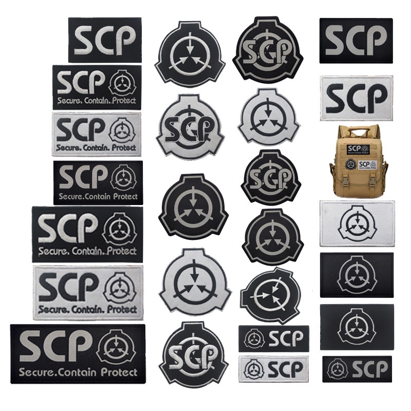 Velcro Patch SCP Foundation Logo 3D Embroidered Tactical Vest Sticker ...