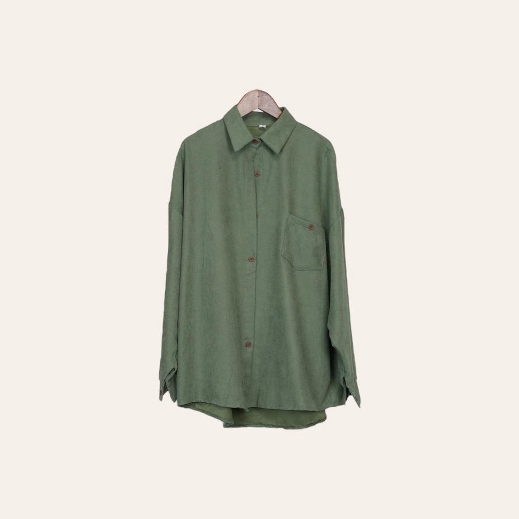 PANDAEYES KEMEJA CORDUROY POCKET BUTTON (CLO-CNCX7101BL) | Shopee Malaysia