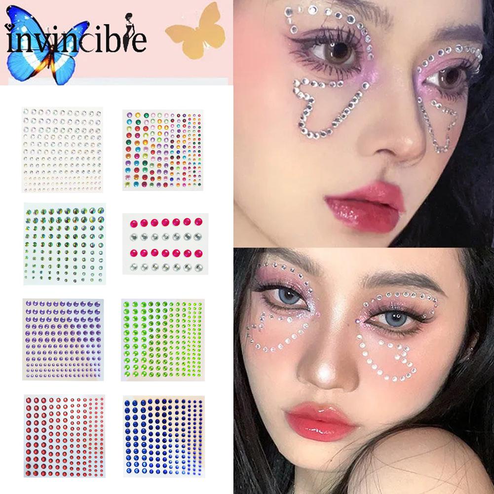 Colorful Face Jewelry Pearl Sticker Diamond Sticker Drill Sticker ...