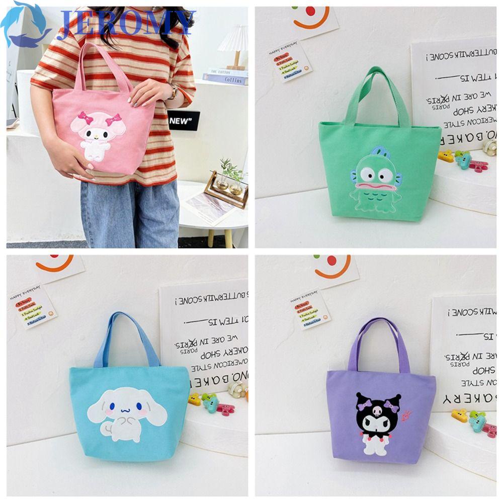 JEROMY Cartoon Kuromi Canvas Handbag, Pompompurin Animals Melody ...