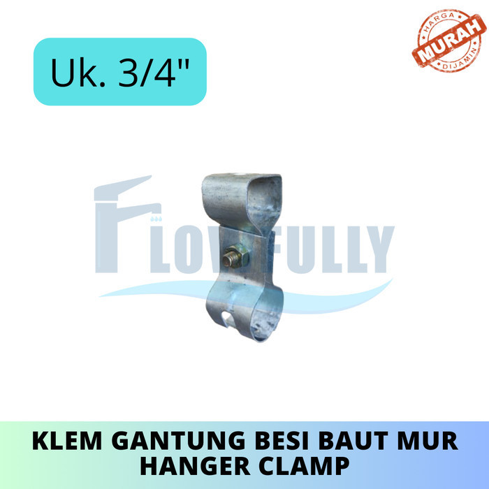 Pipe Hanging Clamps 3/4 INCH Iron Hinge HANGER CLAMP CLEM Bolt Nut ...