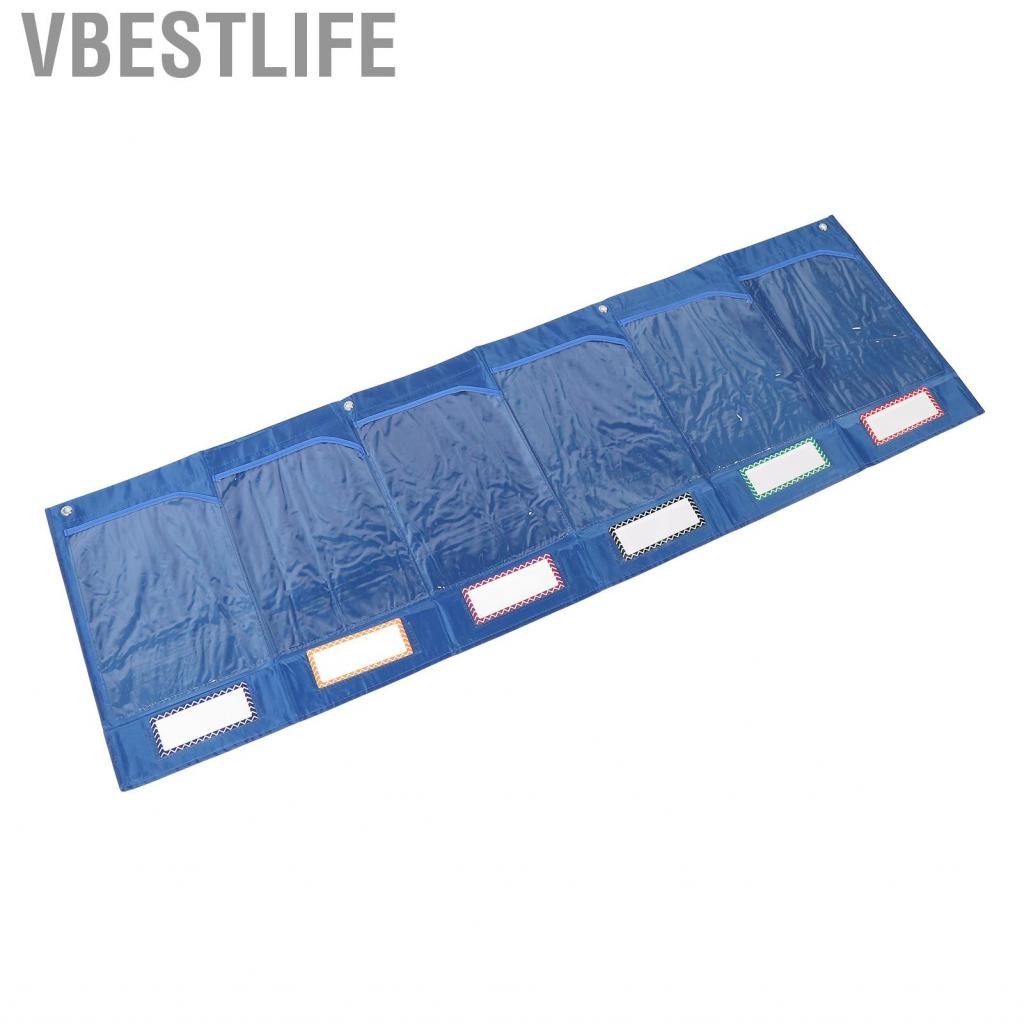 VBESTLIFE Pocket Chart for Classroom Display Portable Homework Storage ...