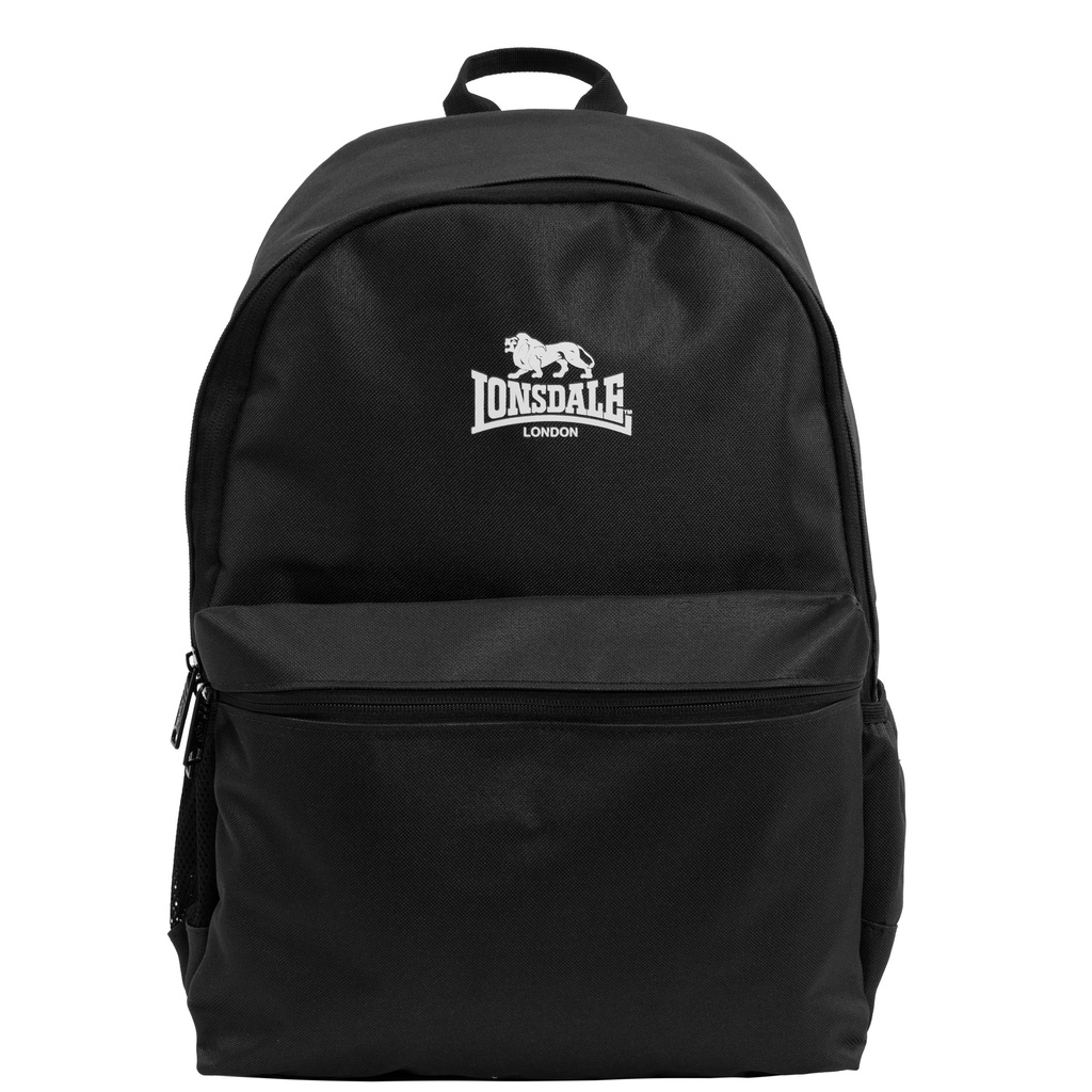 Lonsdale Unisex Adults Pocket Backpack (Black/Charcoal) Sports Direct