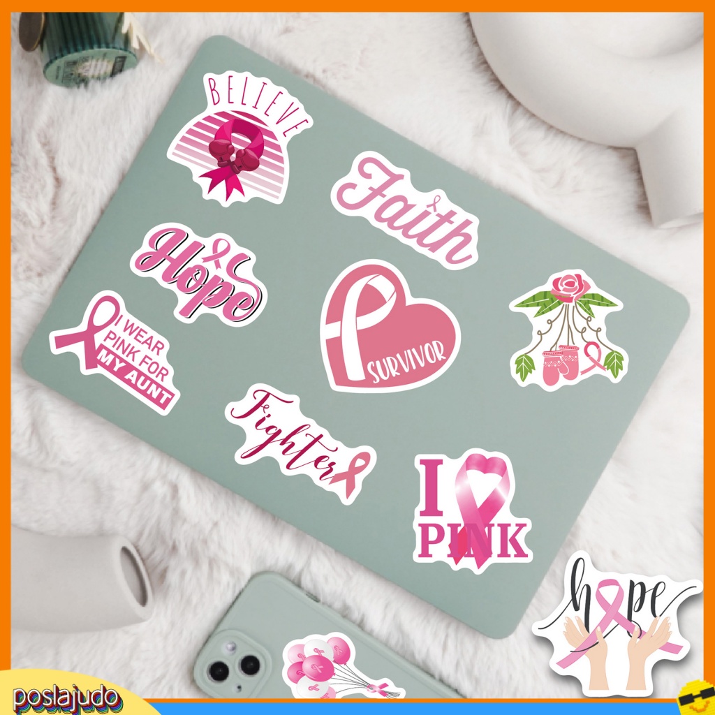[poslajudo] Highquality Pvc Breast Cancer Stickers Pink Ribbon Car