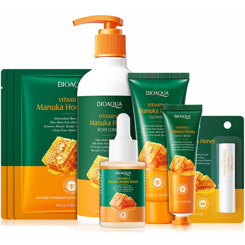 BIOAQUA Vitamin E Manuka Honey Series Essence Brightening Hydrating Moisturizing Skin Care Body