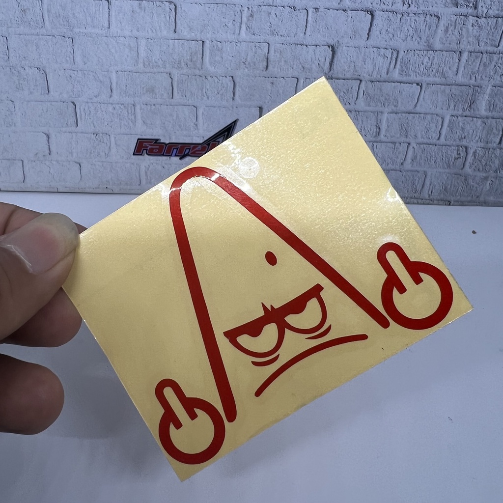 Cute Cartoon STICKER FUCEK STICKER PATRICK Middle Finger JDM | Shopee ...