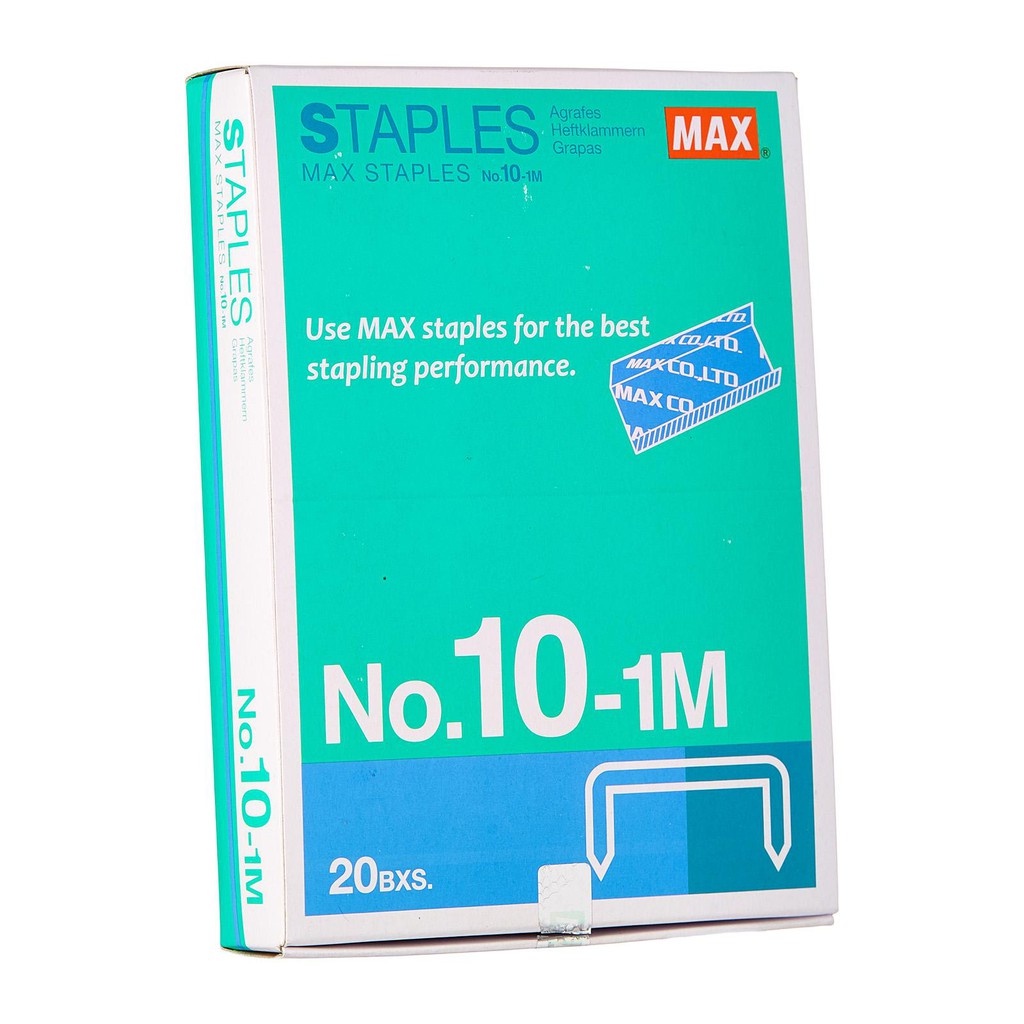 [ 20 BOXES ] MAX STAPLES NO.10/ BULLET NO.10 / DAWAI KOKOT NO.10 ...