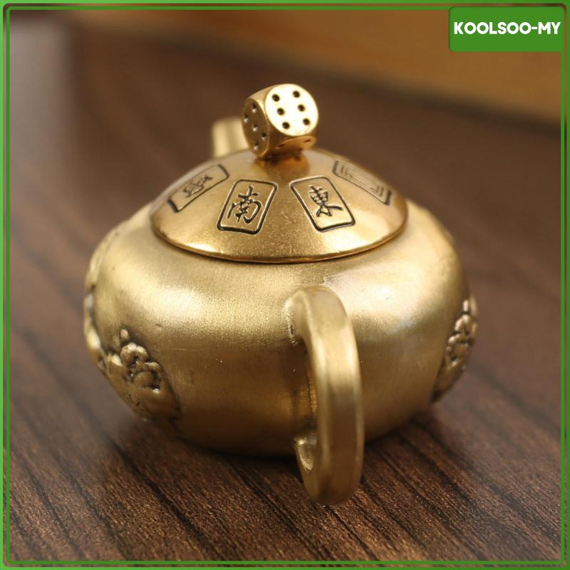 [KoolsooMY] Brass Teapot Figurine Ornament Teapot Sculpture Artwork