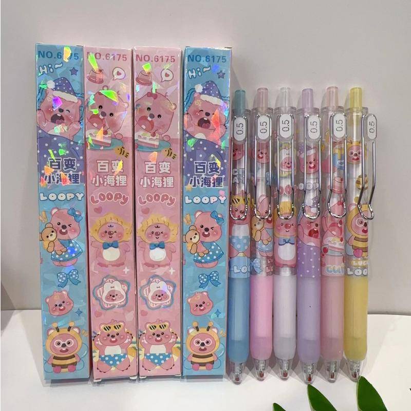 Random 1Box Cartoon Pororo the Little Penguin Loopy Gel Pens animal ...