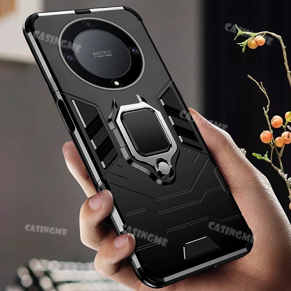 Honor X9b 5g 2023 Hard Armor Shockproof Casing Housing Stand Holder Phone Case Magnetic Ring 7960