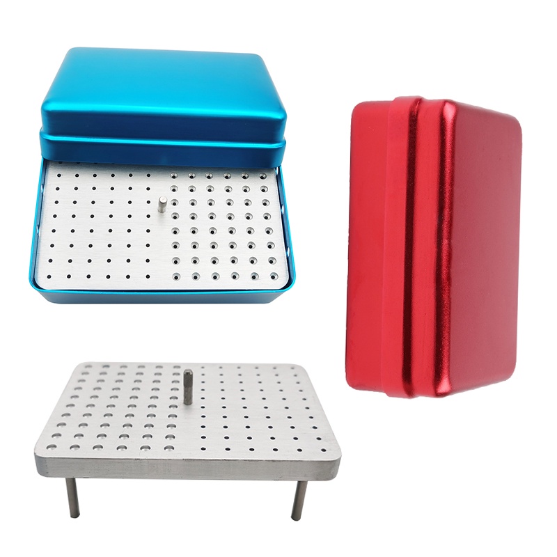 120 Holes Dental Sterilizer Case Diamond Burs Drill Disinfection Box