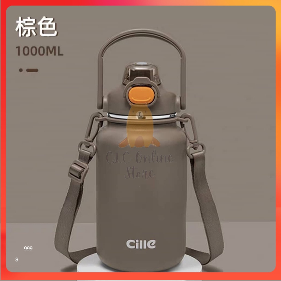 ⭐ 1000ml/1300ml/1600ml Cille 316 Stainless Steel Thermos Bottle