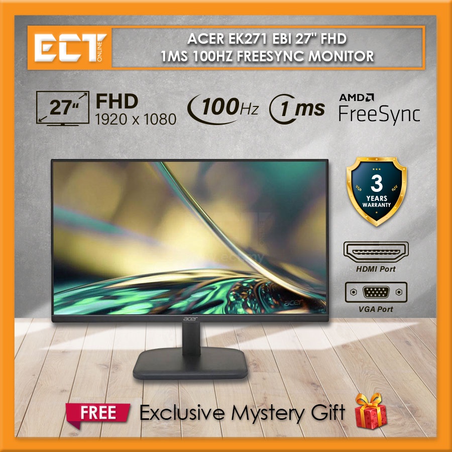 Acer EK271 Ebi 27" FHD (1920 x 1080) 1ms 100Hz Freesync Monitor (HDMI