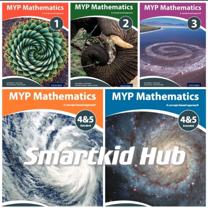 Myp Mathematics Math Book 1/2/3/4&5 standard/ 4&5 extended Math 1