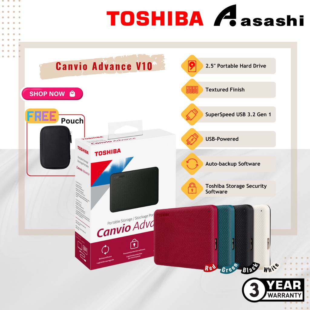 Toshiba Canvio Advance V10 External HDD | Shopee Malaysia