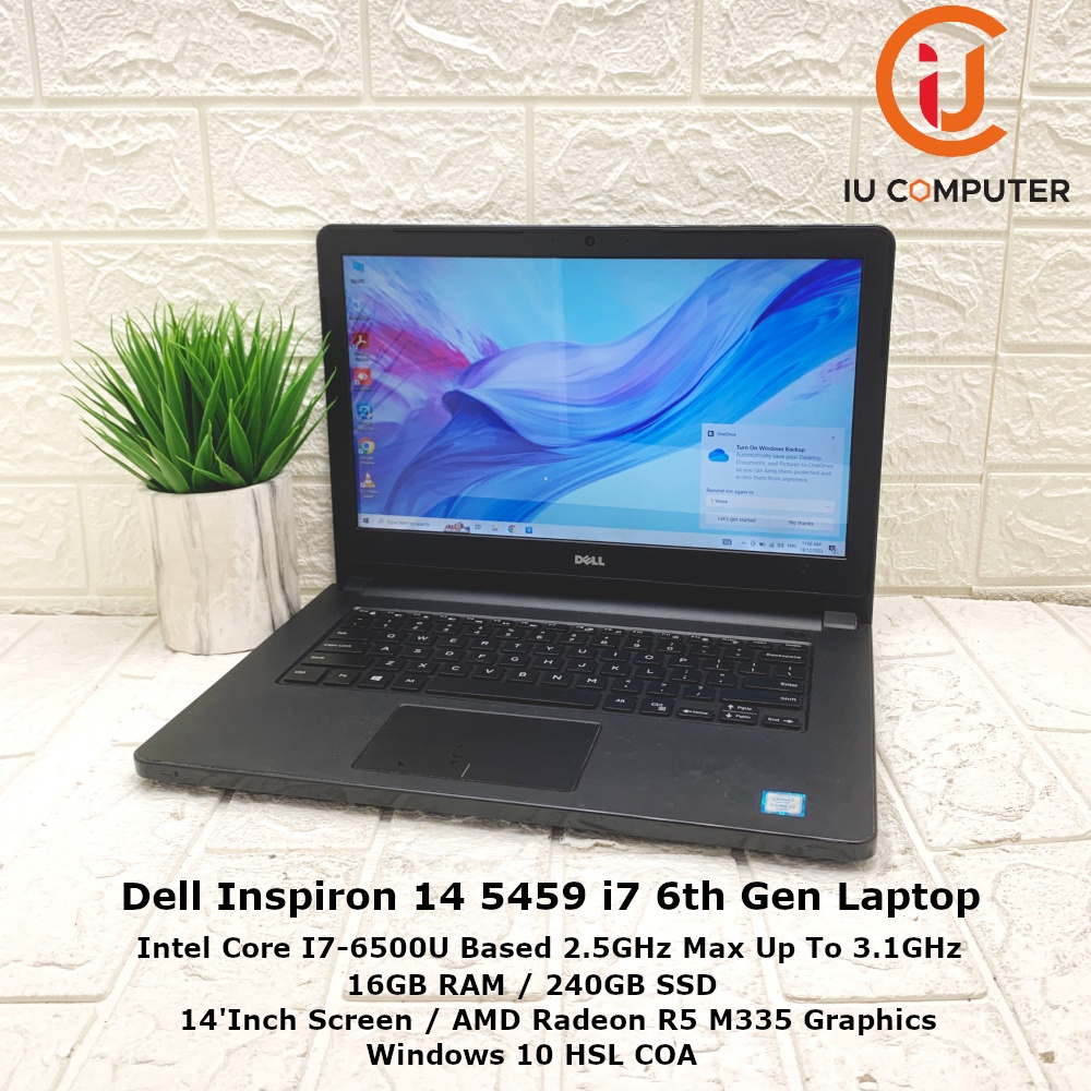 DELL INSPIRON 14 5459 INTEL CORE I7-6500U 16GB RAM 240GB SSD RADEON R5 ...