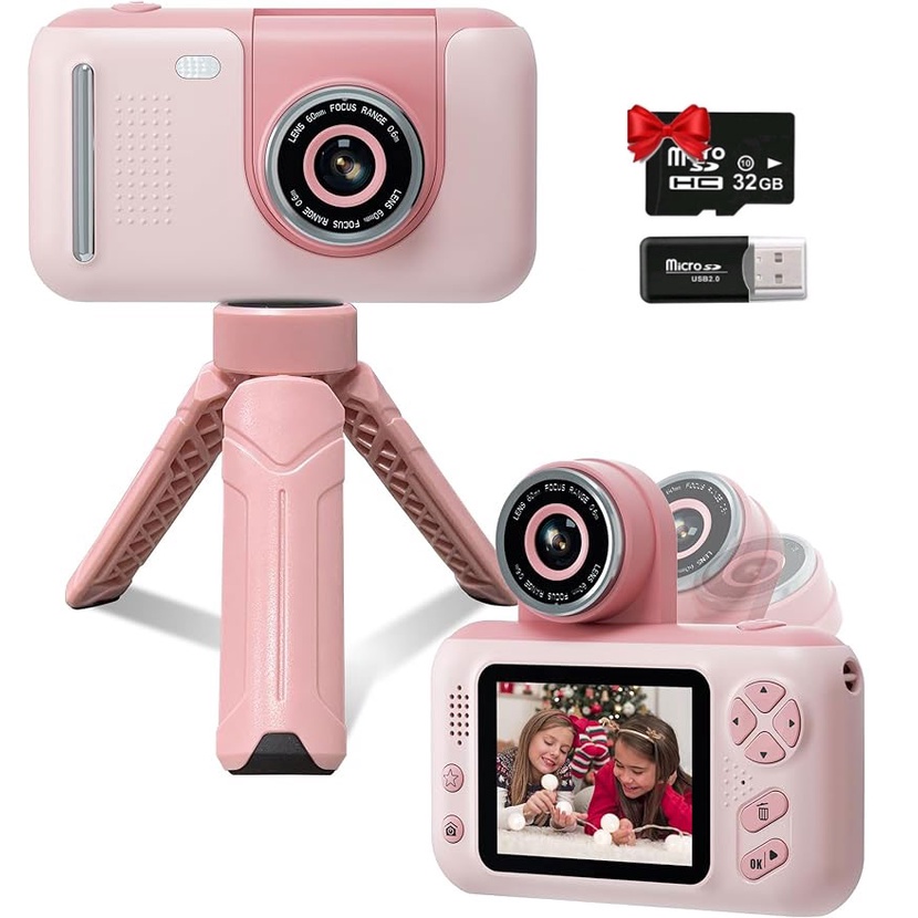 Kids Camera Kids Camera for Girls Kids Digital Camera Kid Video Camera for vlogging Kids Video Camera with Flip up Lens for Toddler Camera 3 4 5 6 7 8 Years Old Girls Shopee Malaysia