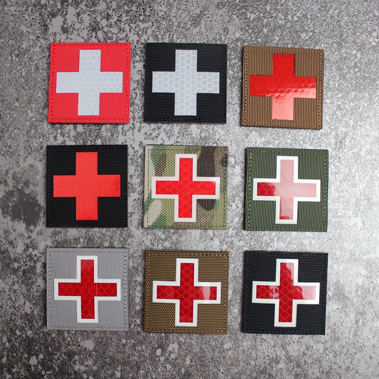 Engraved Reflective Stickers Armbands Red Cross Luminous Stickers ...