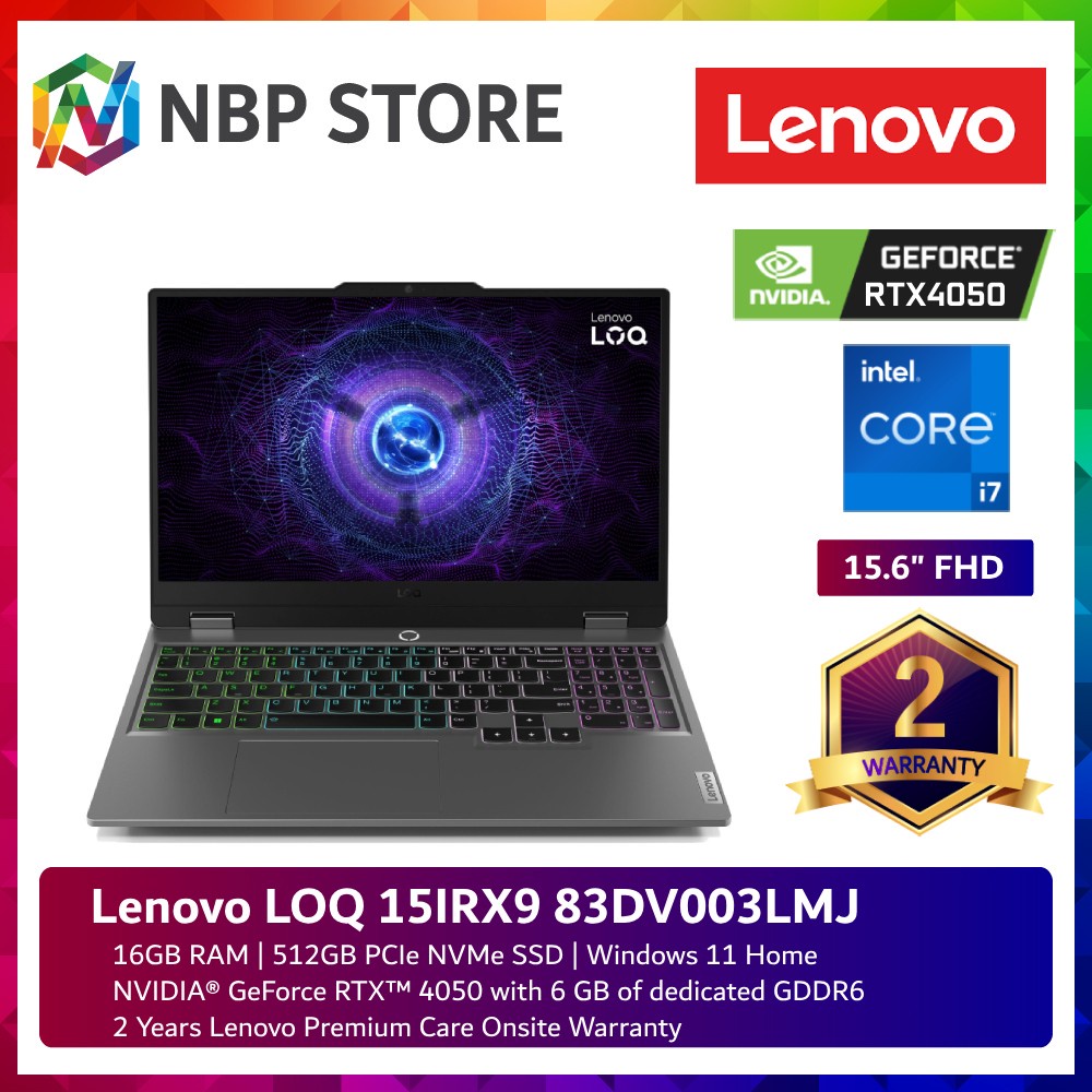 Lenovo Loq Irx Dv Lmj Fhd Hz Gaming Laptop Luna Grey I Hx Gb Gb