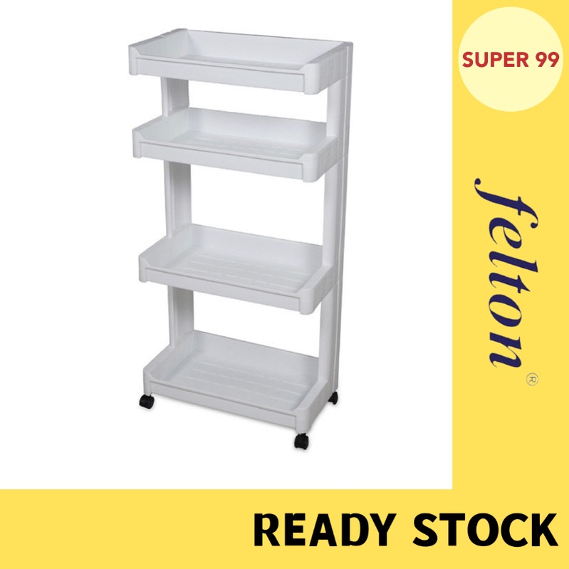 (4 TIER) FELTON Trolley Rack / Bathroom Storage Rack / Trolley Rack ...