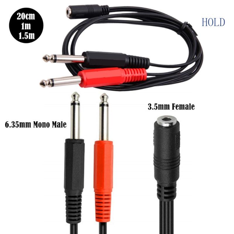ACE 3 5mm 1 8 inch TRS Stereo Female Jack to Dual 1 4 6 35mm Male Plug