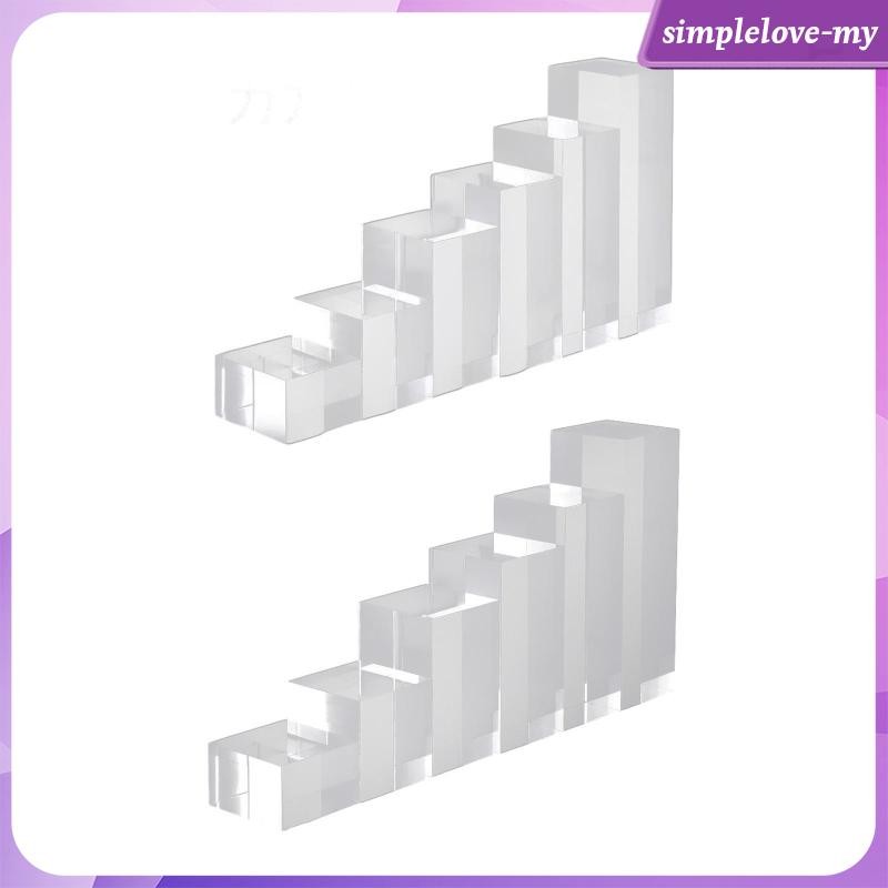 [SimpleloveMY] 6 Pieces Acrylic Square Display Block Display Riser ...