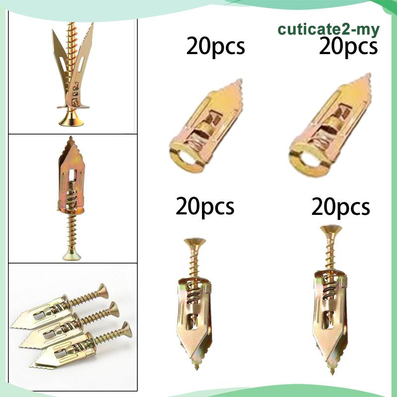 [CuticateddMY] 20Pcs Drywall Self Drill ,Anchor Self Drill Wall Anchor