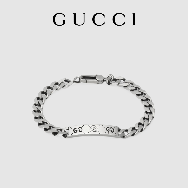 Gucci ghost chain bracelet in deals silver