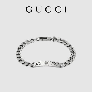 Mens gucci hot sale silver bracelet