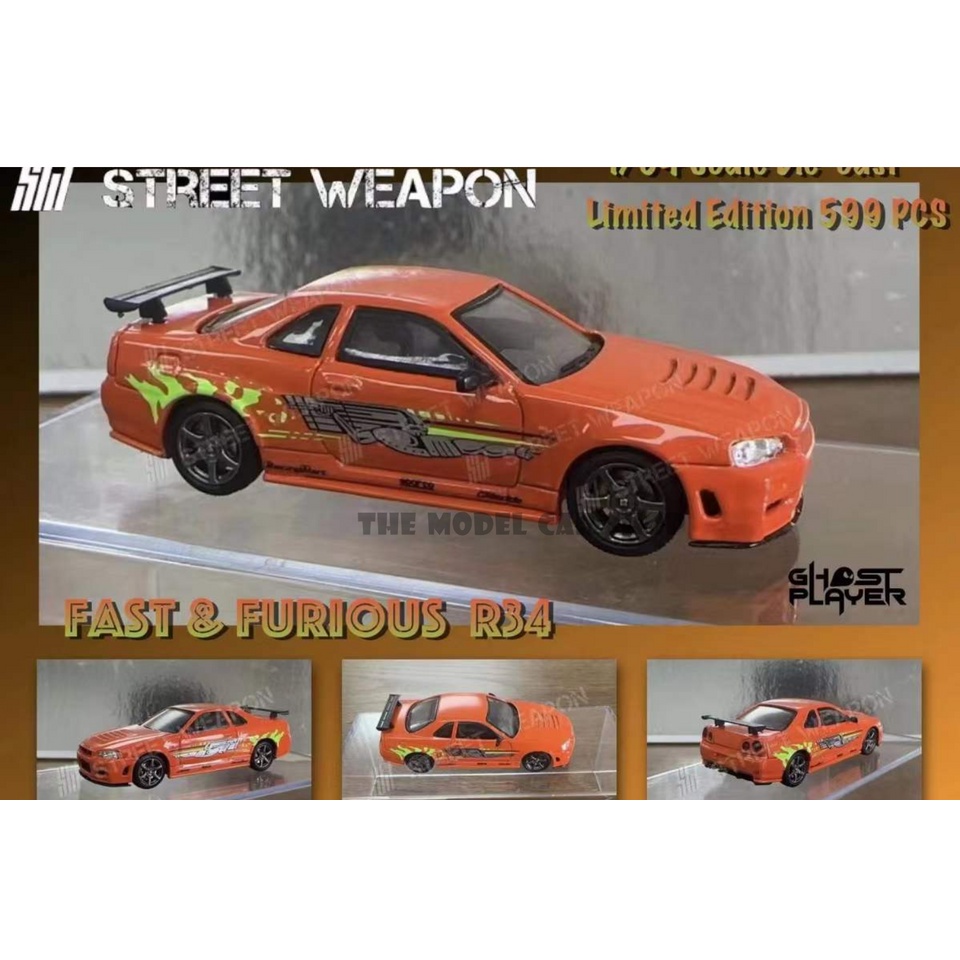 [Street Weapon] Nissan Skyline GTR R34 Fast&Furios - Orange | Shopee ...