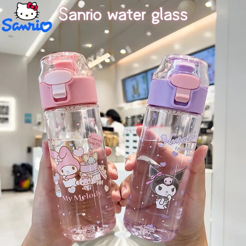 Socute 550ML Sanrio Water Bottle Hello Kitty Kuromi Cinnamoroll Botol ...