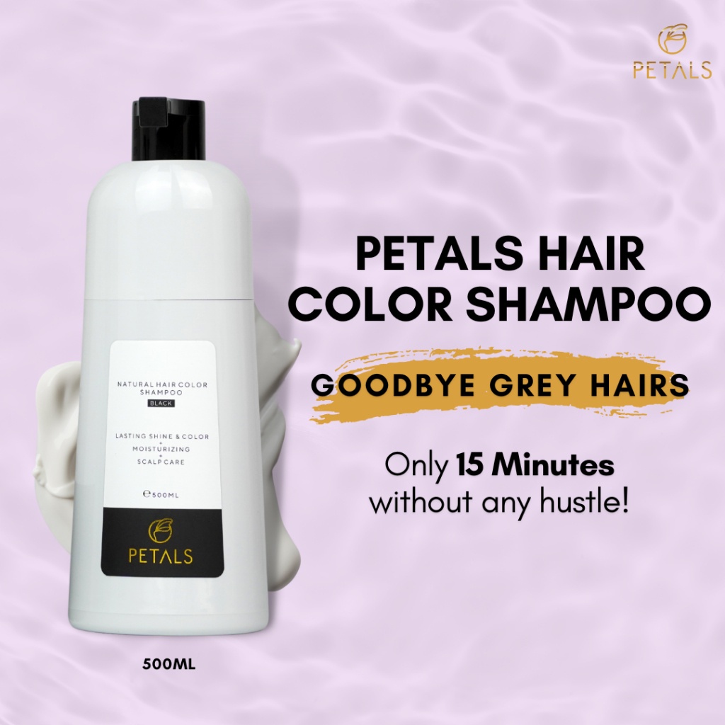 [HQ] PETALS SHAMPOO UBAN HALAL PEWARNA RAMBUT TELUS AIR HITAMKAN RAMBUT