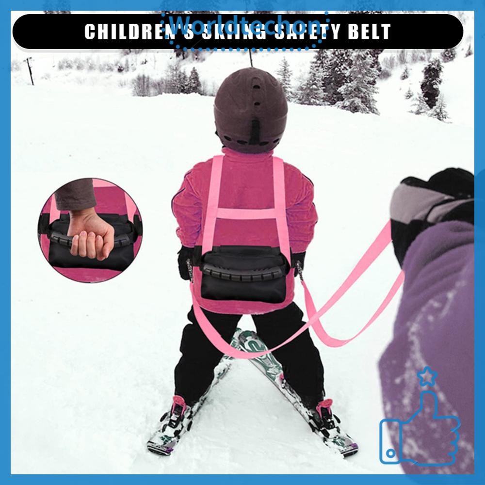 ღ worldtechon ღ Children Training Leash with Grip Handle Ski and