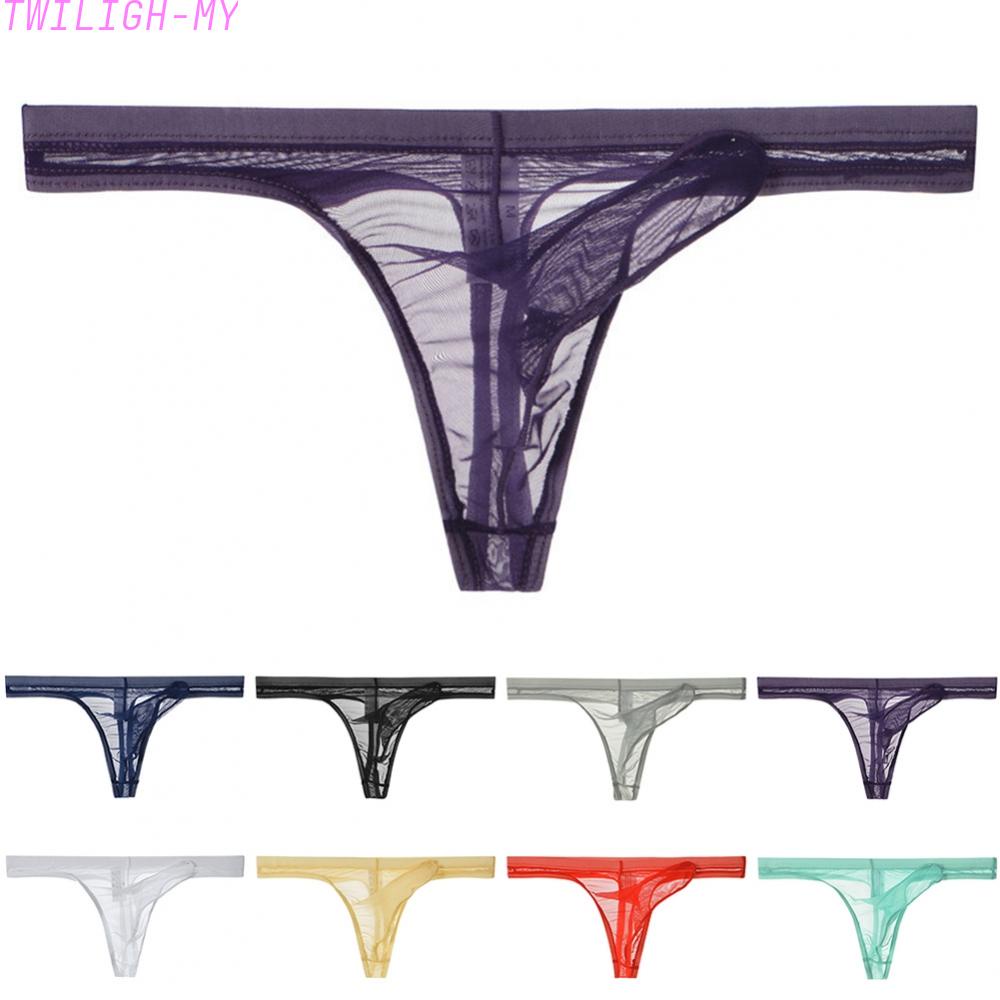 【fast delivery】Thongs Elephant Nose G-string Mesh Underpant See Through ...