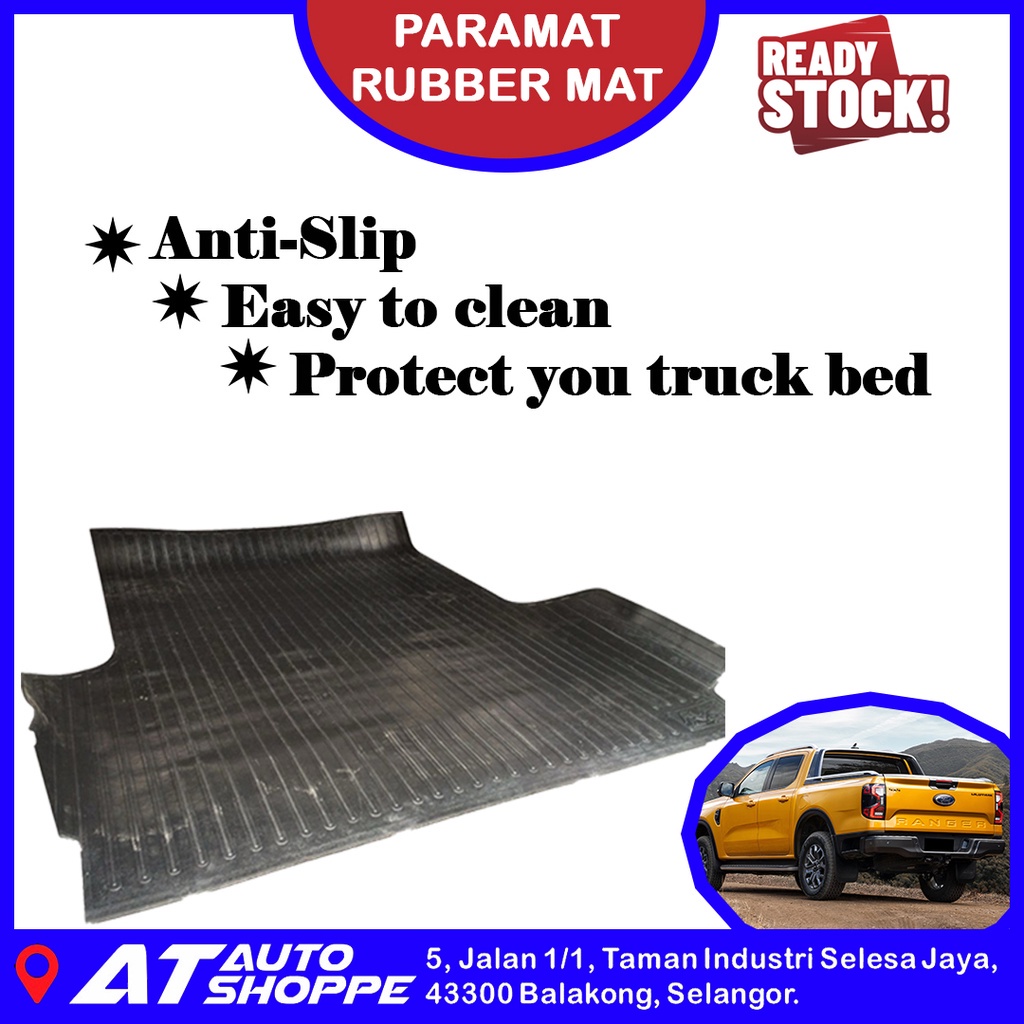 PARAMAT TRUCK BED NON-SLIP RUBBER MAT FOR FORD RANGER NEXT GEN 2023 T9 ...