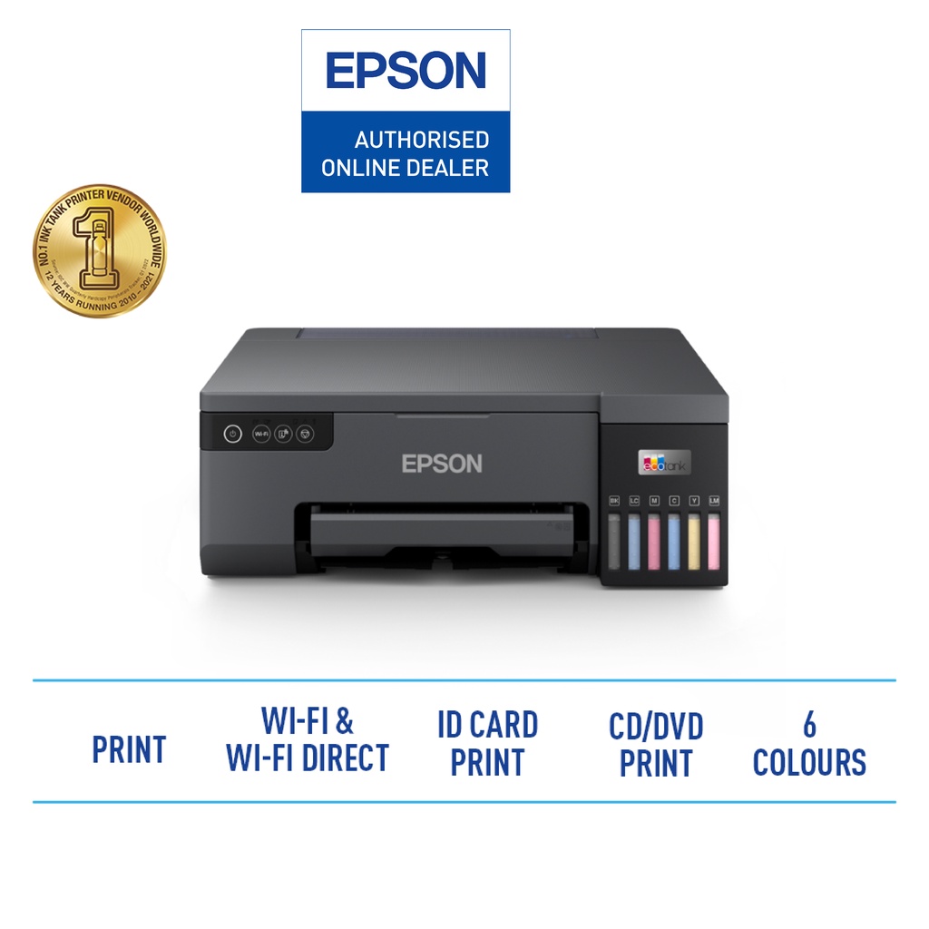 Epson L8050 Wi Fi Photo 6 Colour Ink Tank Printer Borderless Printing Original Ink Shopee Malaysia 3285