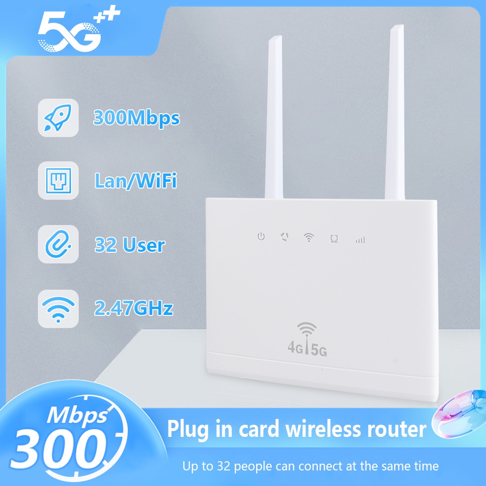 5g SIM Card Router 300Mbps - Supports All Carriers Insert SIM Into ...