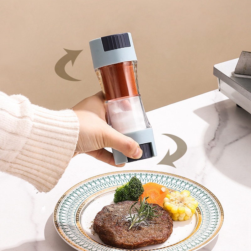 ALS Double Head Quantitative Condiment Control Seasoning Jar Metering ...