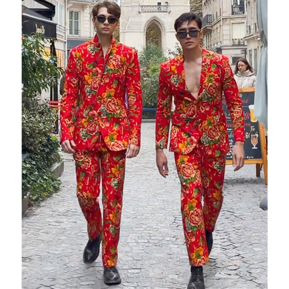 Elegant Northeast Big Flower fashion Ethnic Style Popular Christmas New