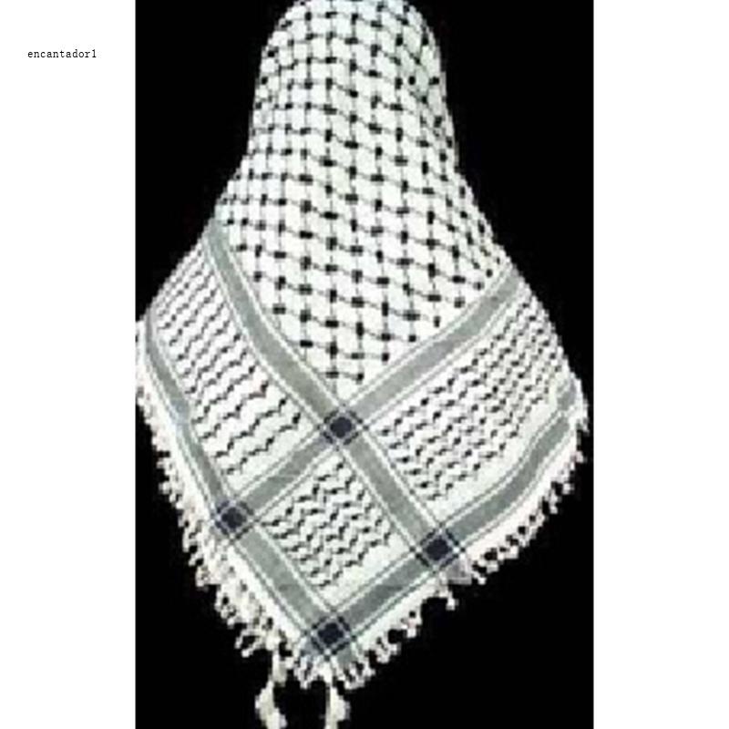 Arab Turban Shemagh Desert Keffiyeh for Head Neck Scarf White Arab