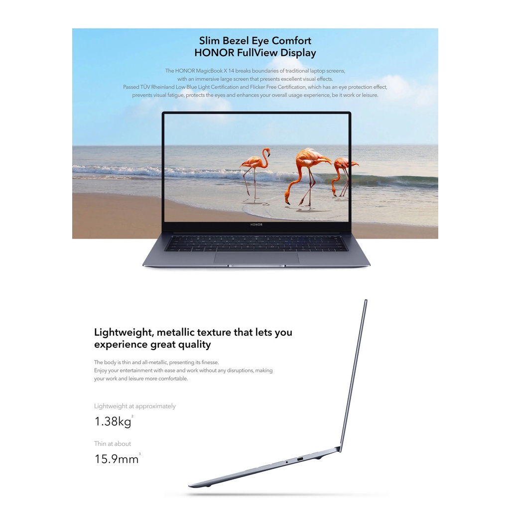 HONOR Magicbook X14 i3-1115G4 2022 [8GB RAM+512GB] Ultra-Lightweight ...