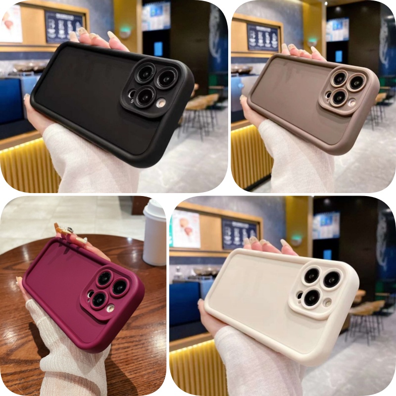 Macaron Casing for Samsung A31 A51 A50 A32 A52 A22 A20 A30 A20S A21S A23  A24 A50S 4G A15 A25 5G Simple Case Solid Color Tianyan Staircase Frosted  Skin