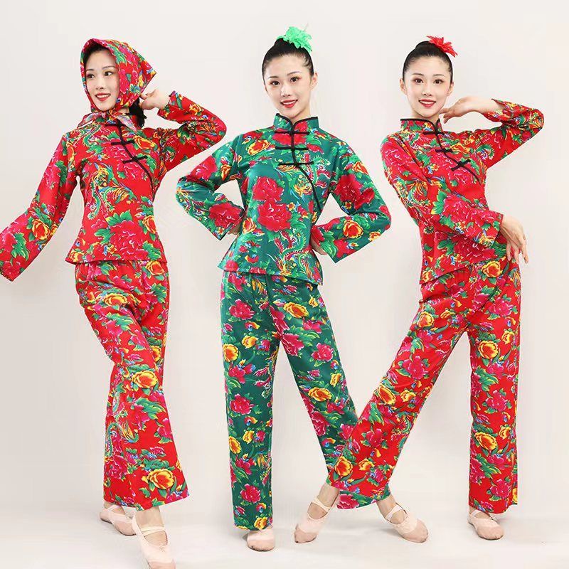 Fashion Women's Chinese Style Northeast Big Flowers